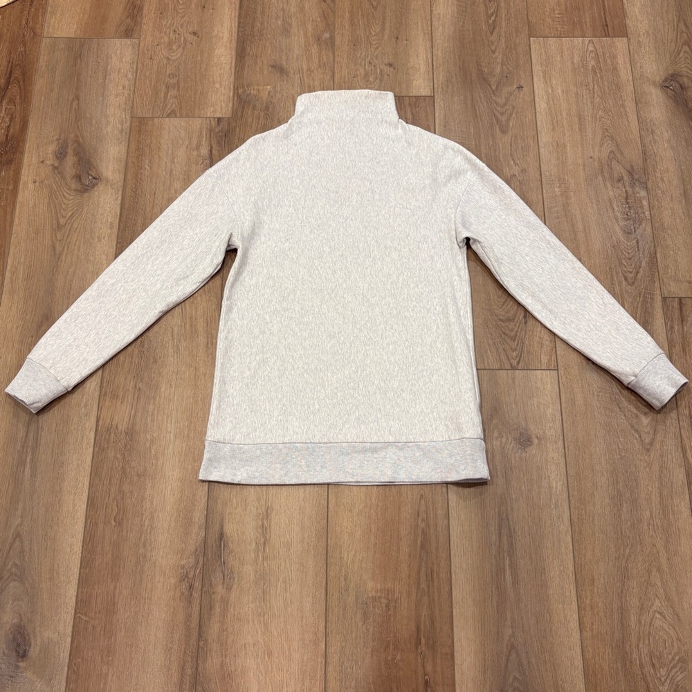 🌟THEORY🌟 FUNNEL NECK COTTON BLEND SWEATSHIRT LIGHT GREY SZ XS